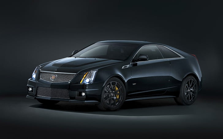 2014 Cadillac CTS V Coupe, black cadillac cts, coupe, cadillac, 2014, cars, HD wallpaper