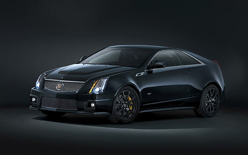 2014 Cadillac CTS V Coupe, black cadillac cts, coupe, cadillac, 2014, cars, HD wallpaper HD wallpaper