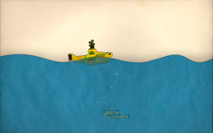 The Beatles Yellow Submarine HD, musik, the, yellow, beatles, kapal selam, Wallpaper HD