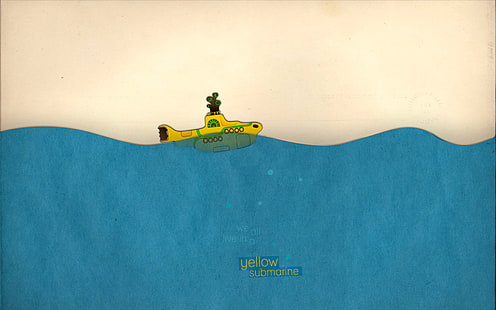 The Beatles Yellow Submarine HD, musik, the, yellow, beatles, kapal selam, Wallpaper HD HD wallpaper