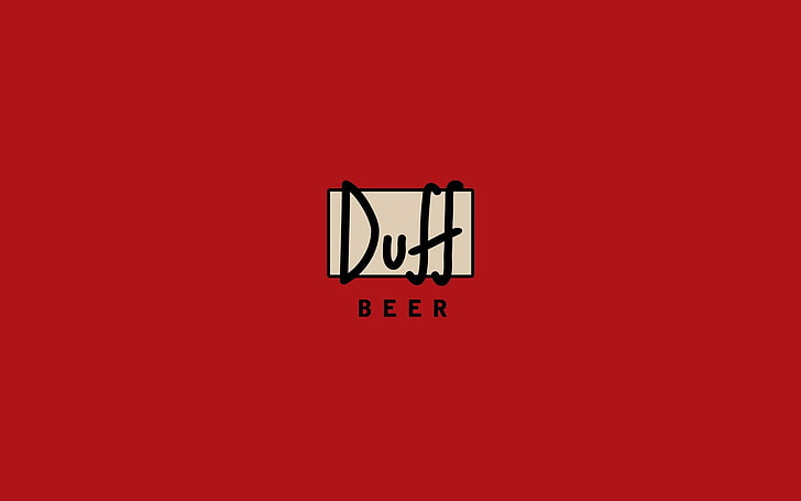 Logo Duff Beer, The Simpsons, Wallpaper HD