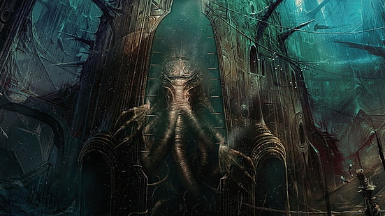 Fantasía, Cthulhu, H.P.Lovecraft, Fondo de pantalla HD HD wallpaper