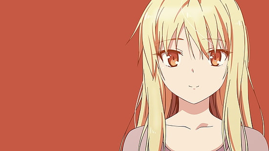 anime, animeflickor, Sakurasou no Pet na Kanojo, Shiina Mashiro, enkel bakgrund, blond, HD tapet HD wallpaper