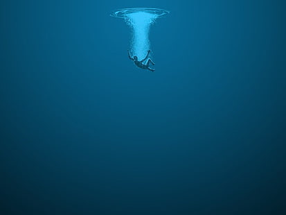 син, удавяне, падане, изгубен, човек, вода, HD тапет HD wallpaper