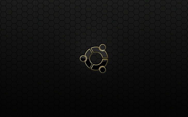 Ubuntu, Os, Logo, Noir, Jaune, Fond d'écran HD