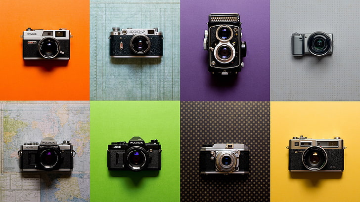 cameras, camera, vintage, HD wallpaper