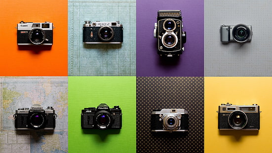 kameror, kamera, vintage, HD tapet HD wallpaper