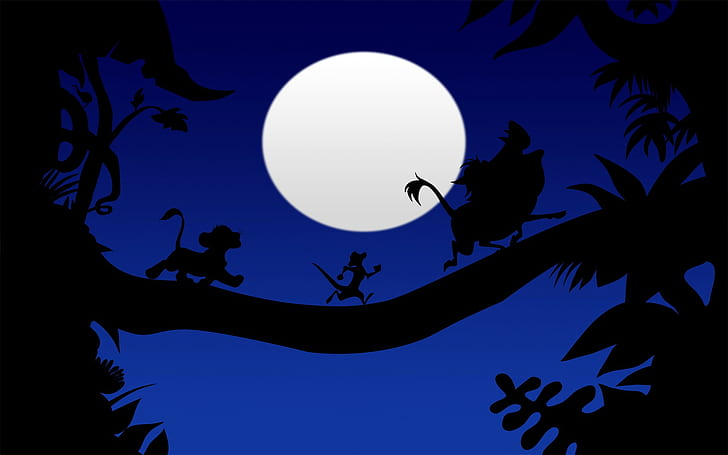 El Rey León, Dibujos animados, Películas de animación, Simba, Luna, el Rey León, dibujos animados, películas animadas, simba, luna, Fondo de pantalla HD
