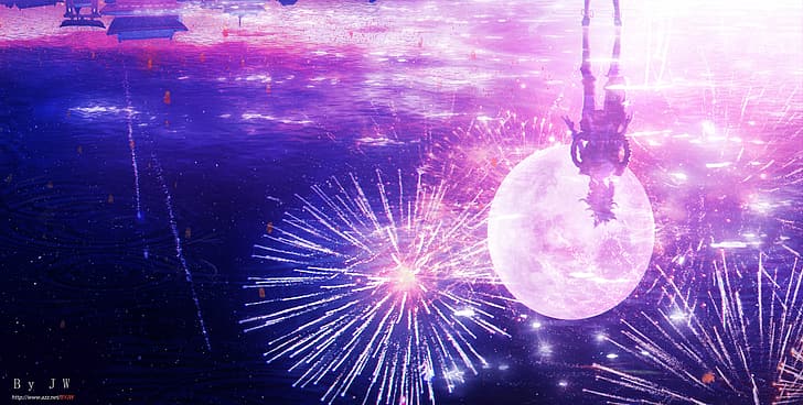 Genshin Impact, Yoimiya (Genshin Impact), Feuerwerk, HD-Hintergrundbild