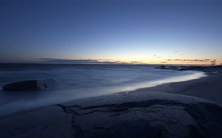 Strand, Himmel, Sonnenaufgang, HD-Hintergrundbild