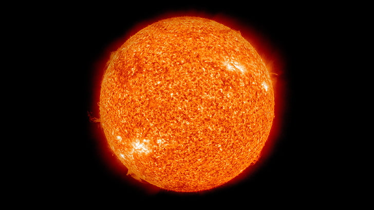Sonne digitale Tapete, Sonne, Raum, Minimalismus, HD-Hintergrundbild