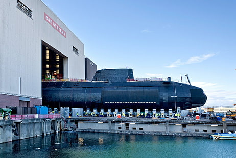 submarino, Royal Navy, submarino clase Astute, vehículo, militar, Fondo de pantalla HD HD wallpaper