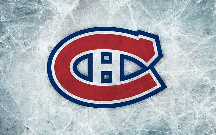 hielo, Montreal, emblema, NHL, Montreal Canadiens, club de hockey, Fondo de pantalla HD