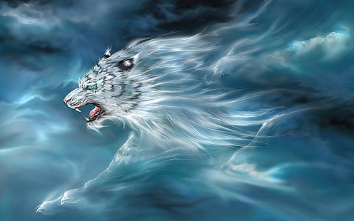 Sfondi di White Tiger Cloud Hd, Sfondo HD HD wallpaper