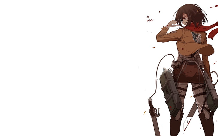 Shingeki no Kyojin สาวการ์ตูน Mikasa Ackerman, วอลล์เปเปอร์ HD