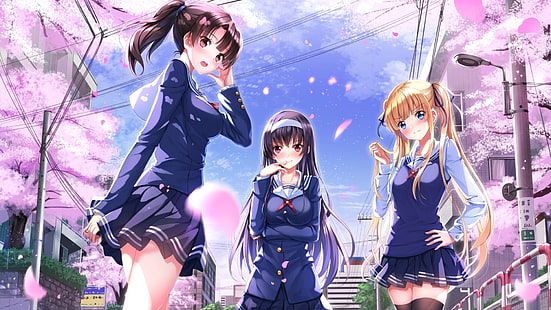 Saenai Heroine no Sodatekata, garotas de anime, Sawamura Eriri Spencer, Katou Megumi, Kasumigaoka Utaha, HD papel de parede HD wallpaper