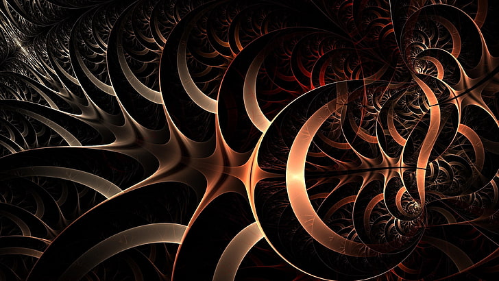 fractal, abstracto, arte digital, 3d, Fondo de pantalla HD