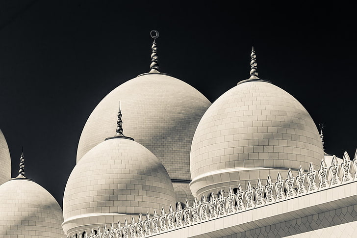مبنى قبة خرسانية رمادية اللون ، العمارة ، دبي ، مسجد ، العمارة الآسيوية، خلفية HD