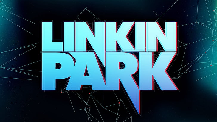 Zrzut ekranu z logo Linkin Park, linkin park, litery, czcionka, gwiazdki, przestrzeń, Tapety HD