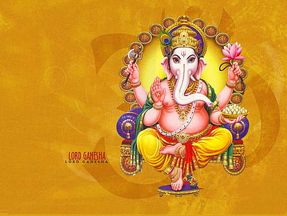 Ganesha Chaturthi, Wallpaper Dewa Ganesha, Dewa, Dewa Ganesha, Ganesha, tuan, Wallpaper HD HD wallpaper