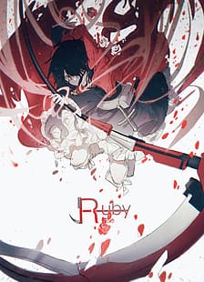 KonYa666, Anime, Anime-Mädchen, RWBY, Ruby Rose (RWBY), HD-Hintergrundbild HD wallpaper