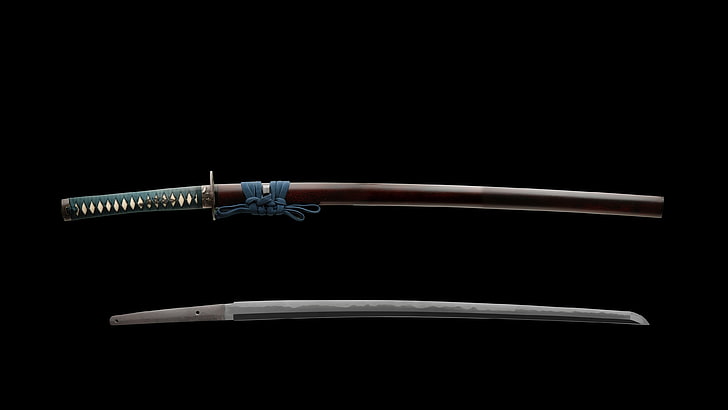 katana, sword, sabre, blade, scabbard, HD wallpaper