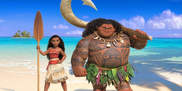 Maui, bästa animationsfilmer från 2016, Moana, HD tapet