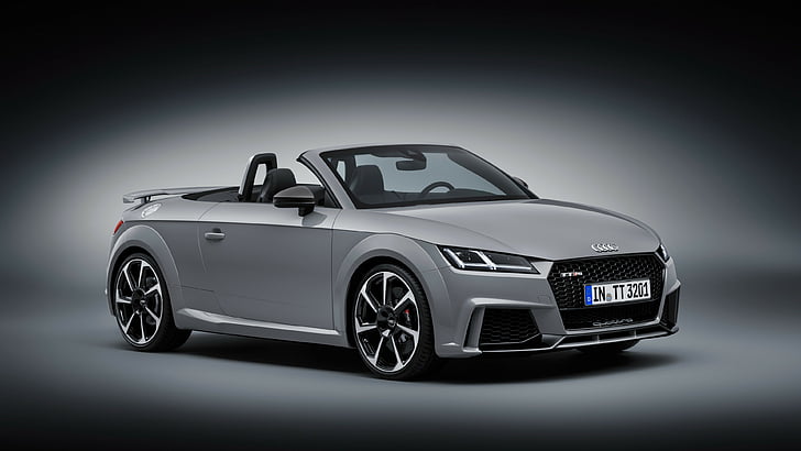 silver Audi convertible coupe, Audi TT RS, Roadster (8S), Beijing Motor Show 2016, Auto China 2016, silver, HD wallpaper
