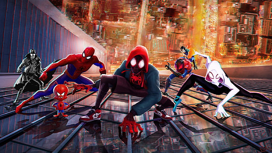 Spider-Man Into the Spider-Verse, em, homem-aranha, The, Spider-Verse, HD papel de parede HD wallpaper