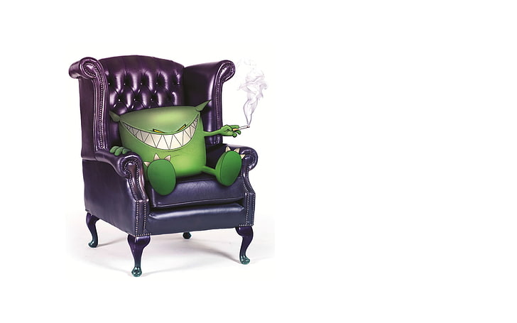 feed me, white background, chair, cigarettes, smoking, HD wallpaper