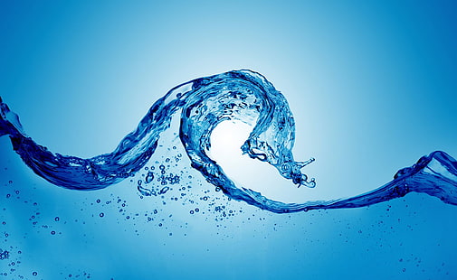Wave, wave of body of water tapet, Elements, Water, Blue, Wave, Fresh, HD tapet HD wallpaper