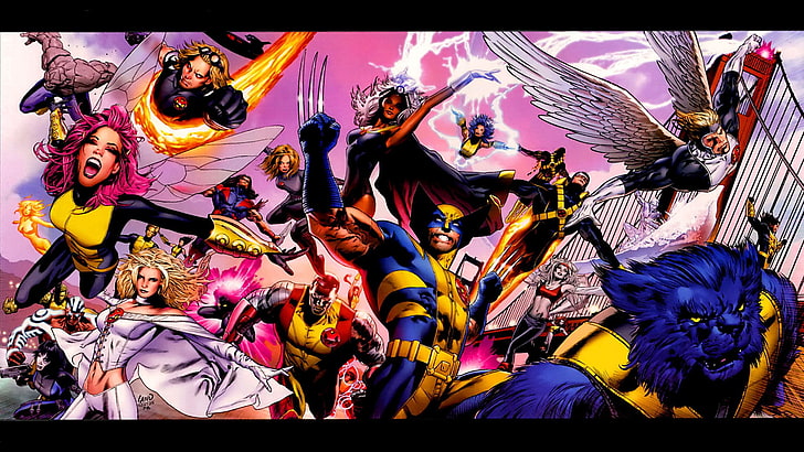 Marvel X-Men digital wallpaper, comics, X-Men, Wolverine, HD wallpaper