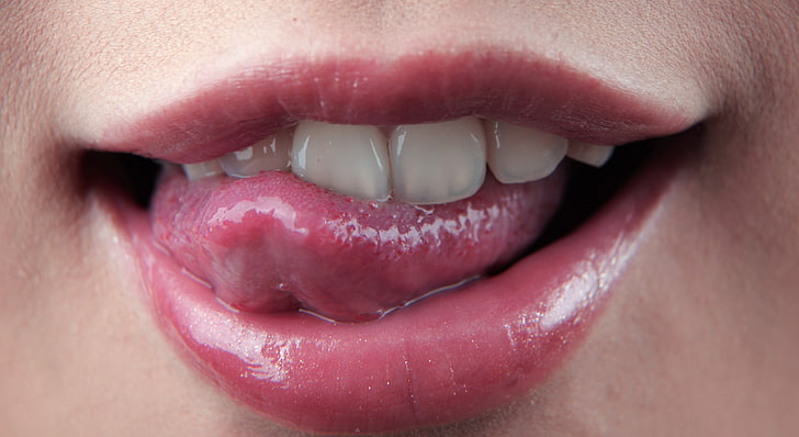 human tongue, Lexi Belle, tongues, licking lips, teeth, juicy lips, pornstar, HD wallpaper