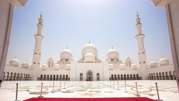 Taj Mahal, Abu Dhabi, Architektur, Turm, Moschee, HD-Hintergrundbild