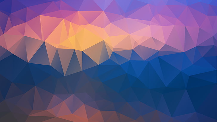 poligon, segitiga, cembung, gradien, Wallpaper HD