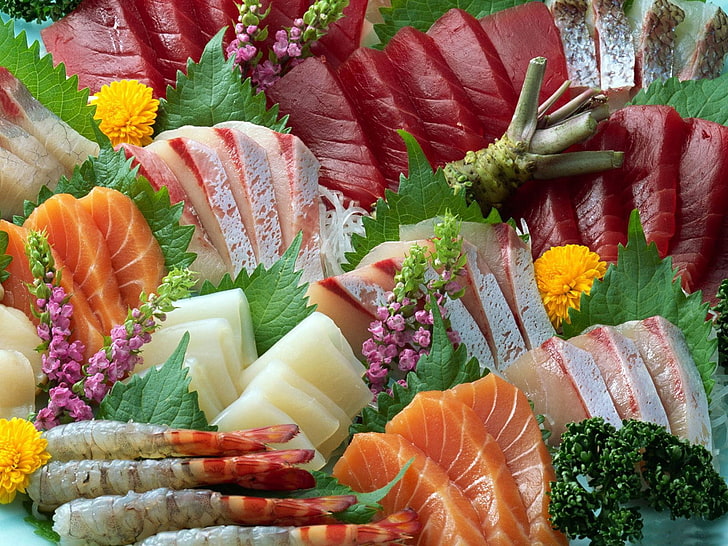 fish meats, fish, meat, seafood, HD wallpaper