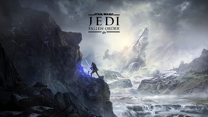 Star Wars, Star Wars Jedi: Gefallener Orden, Cal Kestis, Lichtschwert, Sternenzerstörer, HD-Hintergrundbild