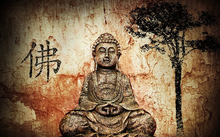 رسم غوتاما بوذا ، بوذا، خلفية HD