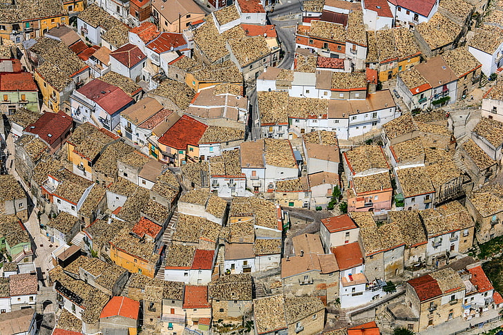 지붕, 집, 이탈리아, 파노라마, 풀 리아, 섬세 한, Foggia, HD 배경 화면