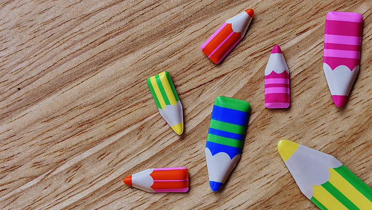 assorted-color pencil toy lot, pencils, school, multicolored, HD wallpaper
