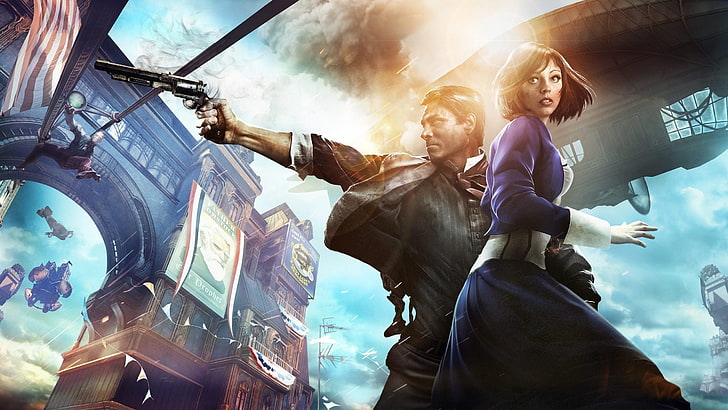 poster permainan, BioShock, BioShock Infinite, permainan video, Wallpaper HD
