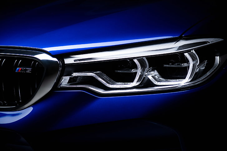 4K, 2019, LED headlights, BMW M5, HD wallpaper