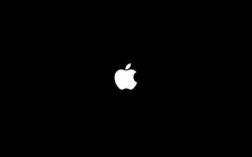 Apple Inc., черно, минимализъм, лого, HD тапет HD wallpaper