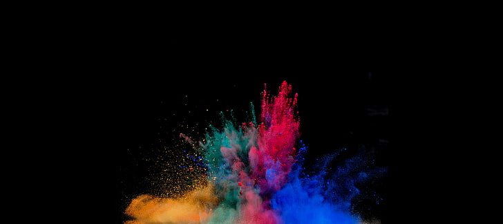 Разноцветный порошок Взрыв, HD обои