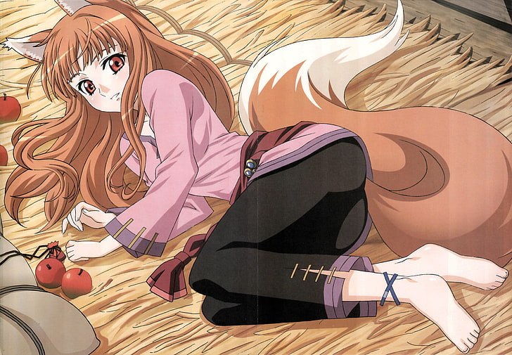 gadis anime, anime, Holo, Spice and Wolf, Okamimimi, Wallpaper HD