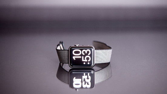 часы, Apple Watch, Iwatch, серый, металл, реклама, HD обои HD wallpaper