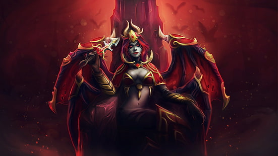 Dota 2 Queen of Pain цифровые обои, Dota 2, Queen of Pain, HD обои HD wallpaper