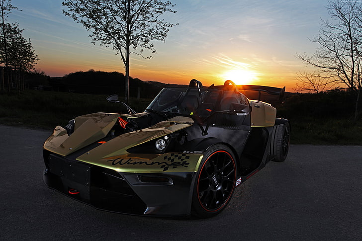 Wimmer RS, KTM X-Bow, GT Dubai, czarny, samochód sportowy, Tapety HD