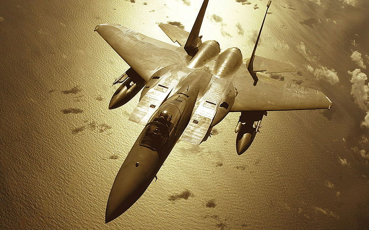 F15 Eagle, реактивный истребитель, самолет, HD обои