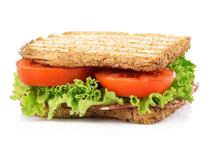 ham sandwich, sandwich, meat, bread, food, HD wallpaper